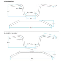 Load image into Gallery viewer, Biltwell | Chumps Handlebar | Black Electroplate | TBW with Insert | 1" | Compatible With Cable Operated Throttles and Harley's Throttle-By-Wire Control Module
