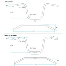 Load image into Gallery viewer, Biltwell | Apes Handlebar | Black Electroplate | TBW with Insert | 1" | Compatible With Cable Operated Throttles and Harley's Throttle-By-Wire Control Module