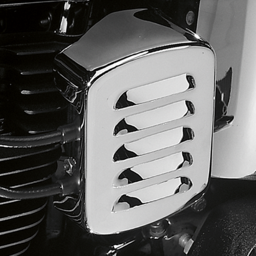 Drag Specialties Chrome Louvered Horn Cover fits Harley Big Twins | DS-376610
