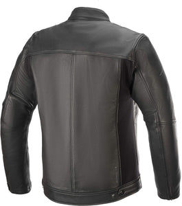 Alpinestars Topanga Black Leather Motorcycle Jacket Mens Premium Full Grain