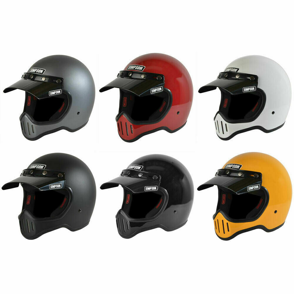 Simpson M50 Bandit Motorcycle Helmet DOT - Retro Styling Matte