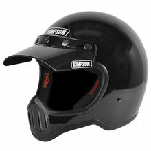 Load image into Gallery viewer, Simpson M50 Bandit Motorcycle Helmet DOT - Retro Styling Gloss Black Small