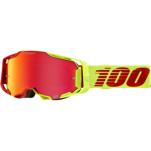 100 Percent Armega Goggles Solaris Hiper Red Mirror Lens  100% MX Motorcycle