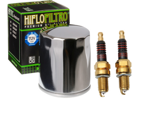 Tune Up Kit Oil Filter Iridium Spark Plugs - Harley Sportster 883 1200 XL 86-18