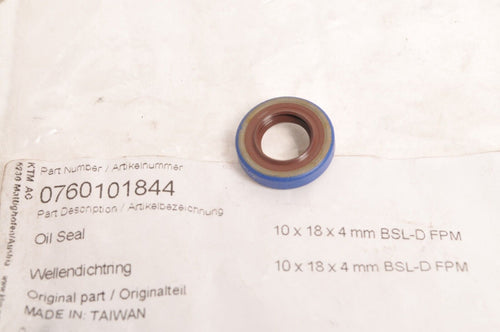 Genuine KTM Shaft Seal Ring 10x18x4 shifting/timing see list | 0760101844