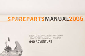 Genuine Factory KTM Spare Parts Manual Chassis - 640 Adventure  2005 | 3208179