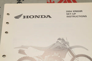 2004 XR650R XR650 R GENUINE Honda Factory SETUP INSTRUCTIONS PDI MANUAL S0205