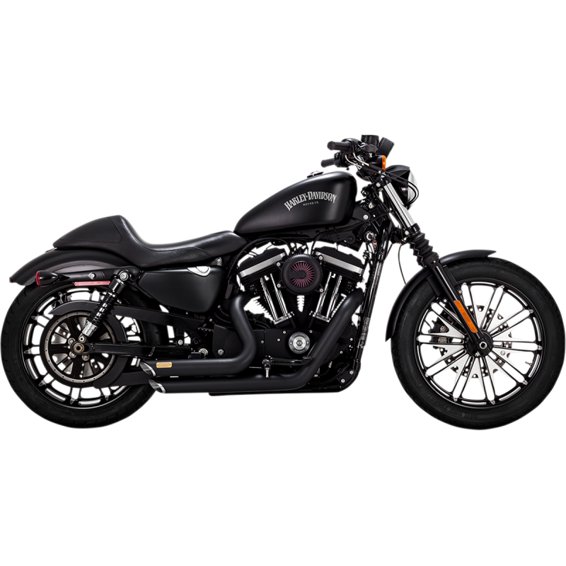 Vance & Hines Shortshots Staggered Exhaust Black 40th for Harley Sportster 14-20