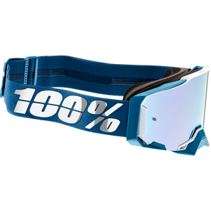 100 Percent Armega Goggles Albar w/Flash Silver Lens  100% MX Motorcycle