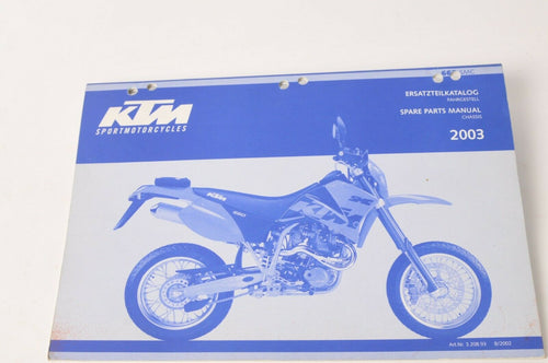 Genuine Factory KTM Spare Parts Manual Chassis 660 SMC 2003 03 | 320893