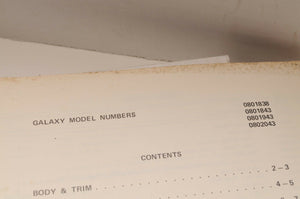 Vintage Polaris Parts Manual 9910654  1980 Galaxy Snowmobile OEM Genuine