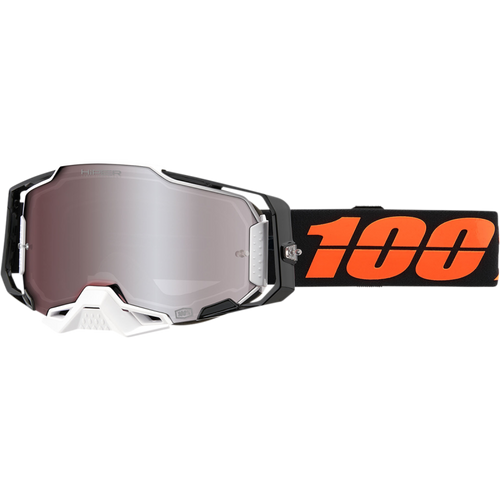 100 Percent Armega Goggles Blacktail w/Flash Silver Lens  100% MX Motorcycle