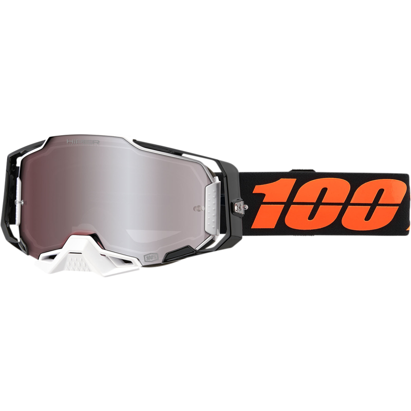 100 Percent Armega Goggles Blacktail w/Flash Silver Lens  100% MX Motorcycle