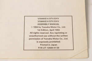 Genuine Yamaha Factory Assembly Manual 1995 95 Vmax 500 600  | VX500 VX600