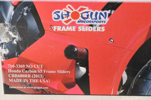 Shogun S5 No-Cut Carbon Fiber Frame Sliders #710-3369 Honda CBR600RR 2013-2016