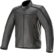 Load image into Gallery viewer, Alpinestars Hoxton V2 Black Leather Motorcycle Jacket Mens Premium Full Grain 56