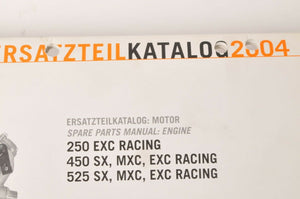 Genuine Factory KTM Spare Parts Manual Engine - 250 450 525 SX MXC EXC Racing 04