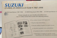 Load image into Gallery viewer, NEW CLYMER SHOP MANUAL M483-2 SUZUKI LT 4WD QUAD RUNNER KING F250 1987-1998