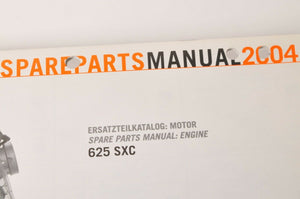 Genuine Factory KTM Spare Parts Manual - Engine 625 SXC 2004 04 | 3208129