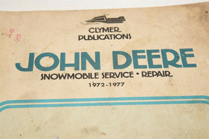 John Deere Snowmobile Service-Repair, 1972-1977 by David Sales Clymer