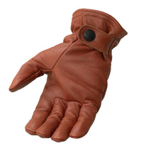 Load image into Gallery viewer, First MFG Pursuit Brown Leather Motorcycle Gloves w/Dupont Kevlar palm