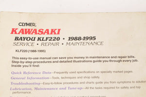 Clymer Service Repair Maintenance Shop Manual: Kawasaki KLF220 BAYOU 88-95 M465
