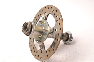 Genuine Ducati 848 Evo Rear Spindle Axle with brake rotor & nuts | 819Z0011B