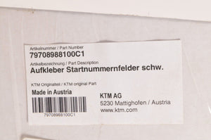 Genuine KTM Start Number Background black PowerParts - see list  | 79708988100C1