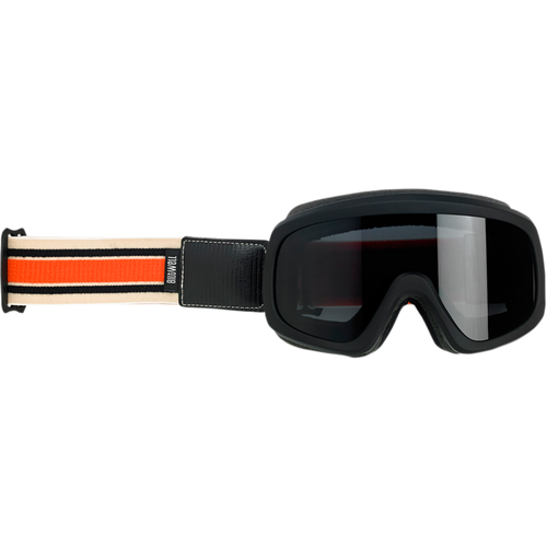 Biltwell Overand 2.0 Goggles - Racer Satin Black Frame Cream/Orng  MX Motorcycle