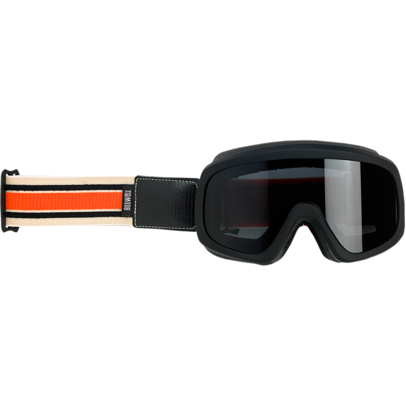 Biltwell Overand 2.0 Goggles - Racer Satin Black Frame Cream/Orng  MX Motorcycle
