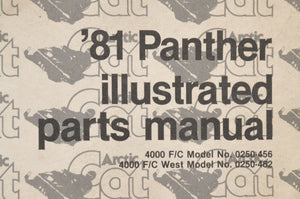 Genuine ARCTIC CAT Factory ILLUSTRATED PARTS MANUAL - 1981 PANTHER 4000 0185-189
