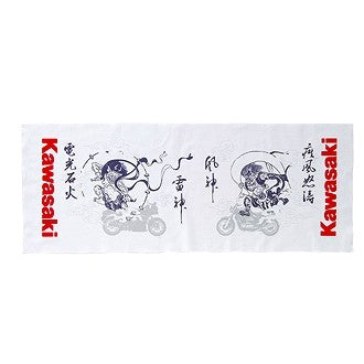 Genuine Kawasaki Fujin Raijin Japanese Face Towel