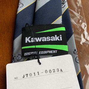 Genuine Kawasaki Neck Tie With Vintage Motorcycle Pattern Japan