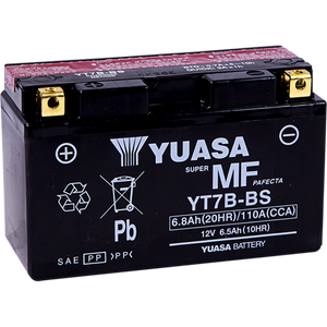 Yuasa YT7B-BS AGM Battery with Acid Pack