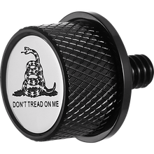 Load image into Gallery viewer, FIGURATI DESIGNS SEAT SCREW BLACK WITH 3M DON'T TREAD ON ME INSERT FD40-SEAT_SCREW-BLK