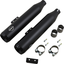 Load image into Gallery viewer, S&amp;S CYCLE MUFFLER BLK GN 50S M8 ST 550-0754B