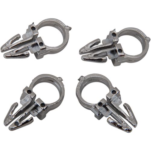 DRAG SPECIALTIES 3/8' I.D. H/BAR WIRE CLIPS CHRM(4PAK) DS-272333