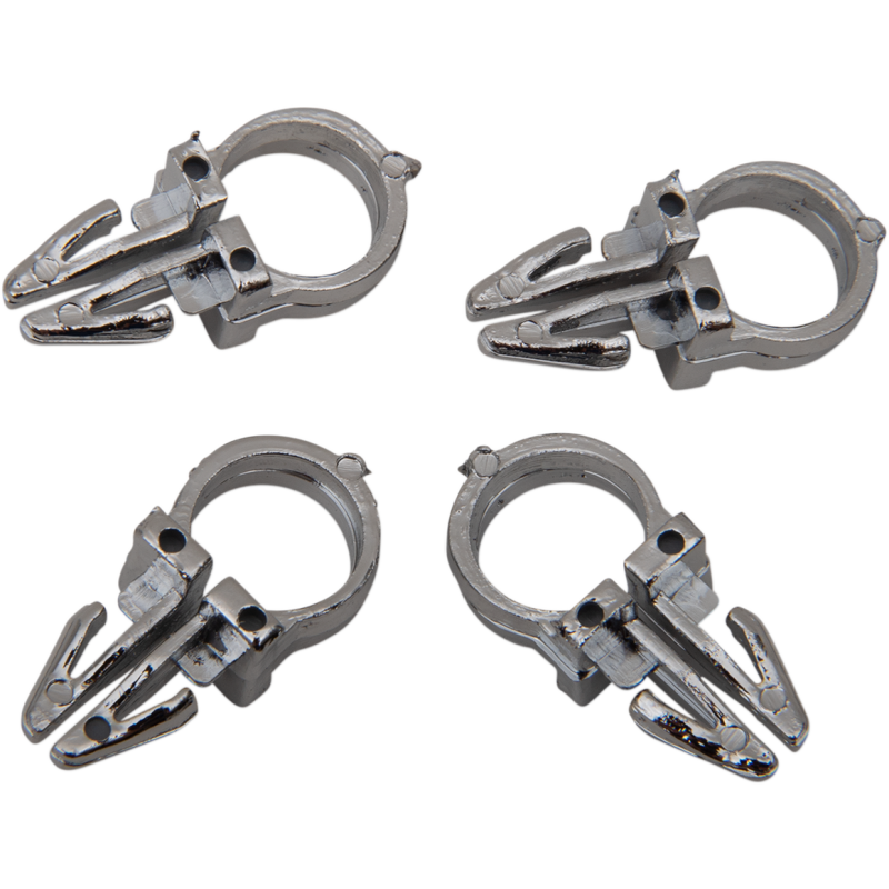 DRAG SPECIALTIES 3/8' I.D. H/BAR WIRE CLIPS CHRM(4PAK) DS-272333