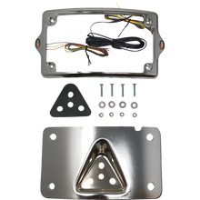 Load image into Gallery viewer, KODLIN CURVED 3-BOLT MOUNTED ELYPSE 3-1 LICENSE PLATE KIT, CHROME KUS20351
