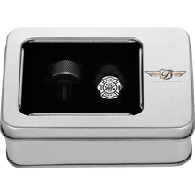 Load image into Gallery viewer, FIGURATI DESIGNS SEAT SCREW BLACK WITH 3M MALTESE CROSS-FIRE INSERT FD74-SEAT_SCREW-BLK