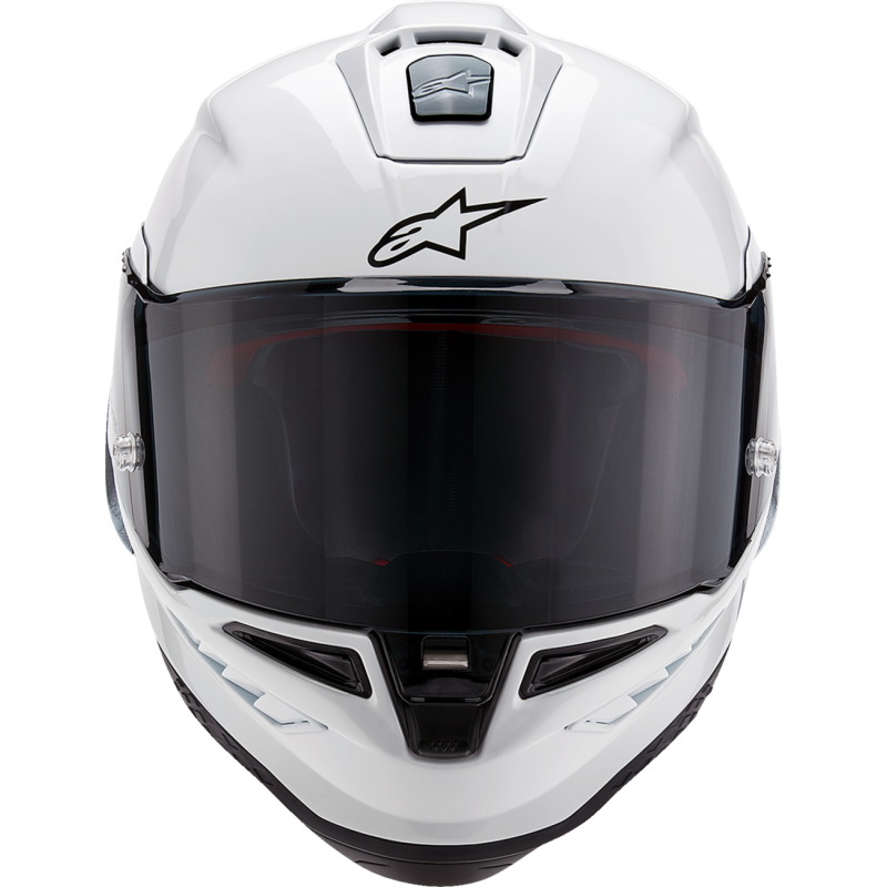 ALPINESTARS (ROAD) S-R10 SOLID HELMET WHT GLS/BLK MT XS 8200124-2170-XS