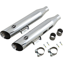 Load image into Gallery viewer, S&amp;S CYCLE MUFFLER S/C CHR 50S FLHC 550-0756B