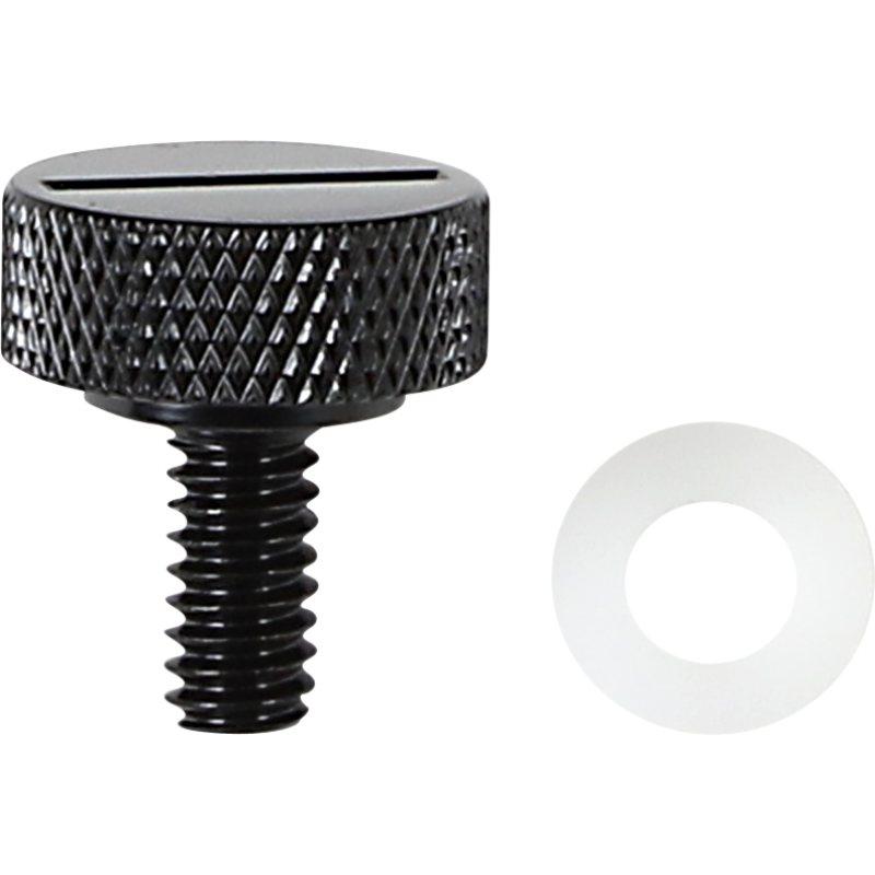 DRAG SPECIALTIES SEAT KNOB BLK SLOT 1/4-20 370298