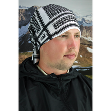 Load image into Gallery viewer, ZAN HEADGEAR MOTLEY TUBE FLEECE HOUNDSTOOTH BLK &amp; WHT TF235BW