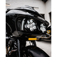 Load image into Gallery viewer, CUSTOM DYNAMICS LIGHTS LED WINDSHIELD TRIM GLOSS BLACK ROAD GLIDE CD-RG-CV-W-B