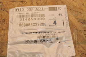 NEW SKI-DOO OEM REFLECTOR DECAL 514054399 SHEET 2009-15 GSX RENEGADE MXZ MORE - Like New