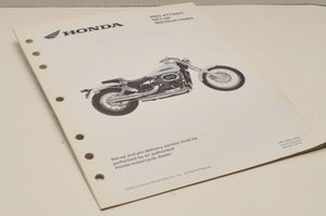 2003 VT750DC SHADOW Genuine OEM Honda Factory SETUP INSTRUCTIONS PDI MANUAL 0125 - Very Good