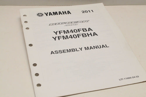 Genuine Yamaha ASSEMBLY SETUP MANUAL YFM40FBA BIGBEAR 400 2011 LIT-11666-24-33 - Very Good