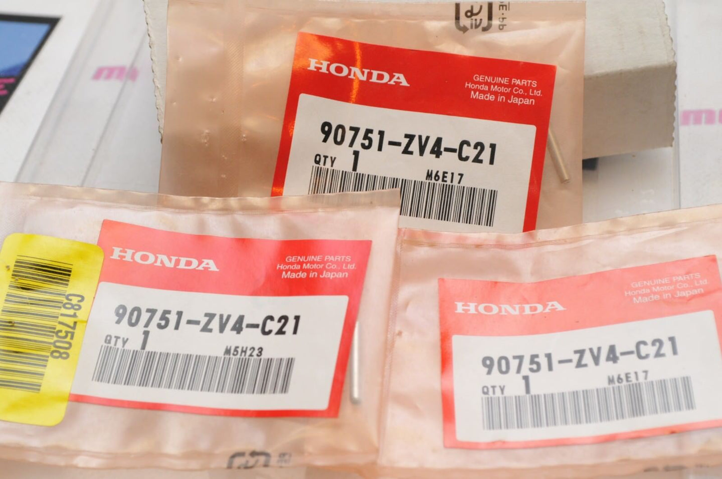 NEW NOS OEM HONDA 90751-ZV4-C21 Qty:3 PIN,SPRING (3.0X22) (7360639)  - Like New