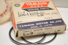 Load image into Gallery viewer, NOS OEM YAMAHA 166-11601-10-00  PISTON RING SET 0.25 OVERSIZE L5T YL2 YL2C ++L-2 - Like New